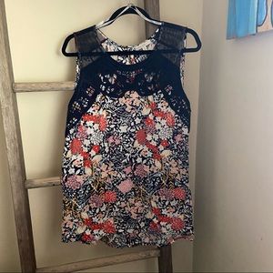 Pale Sky Floral Blouse
